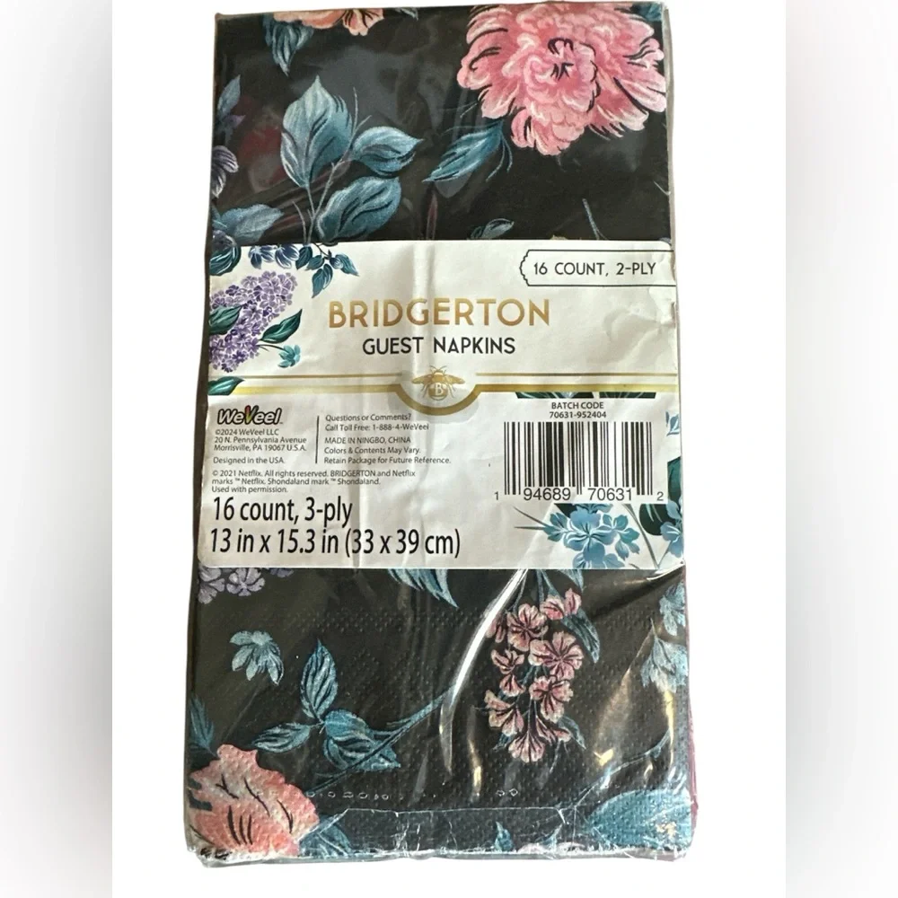 Show Inspired Floral Guest‎ Napkins 2021 Netflix